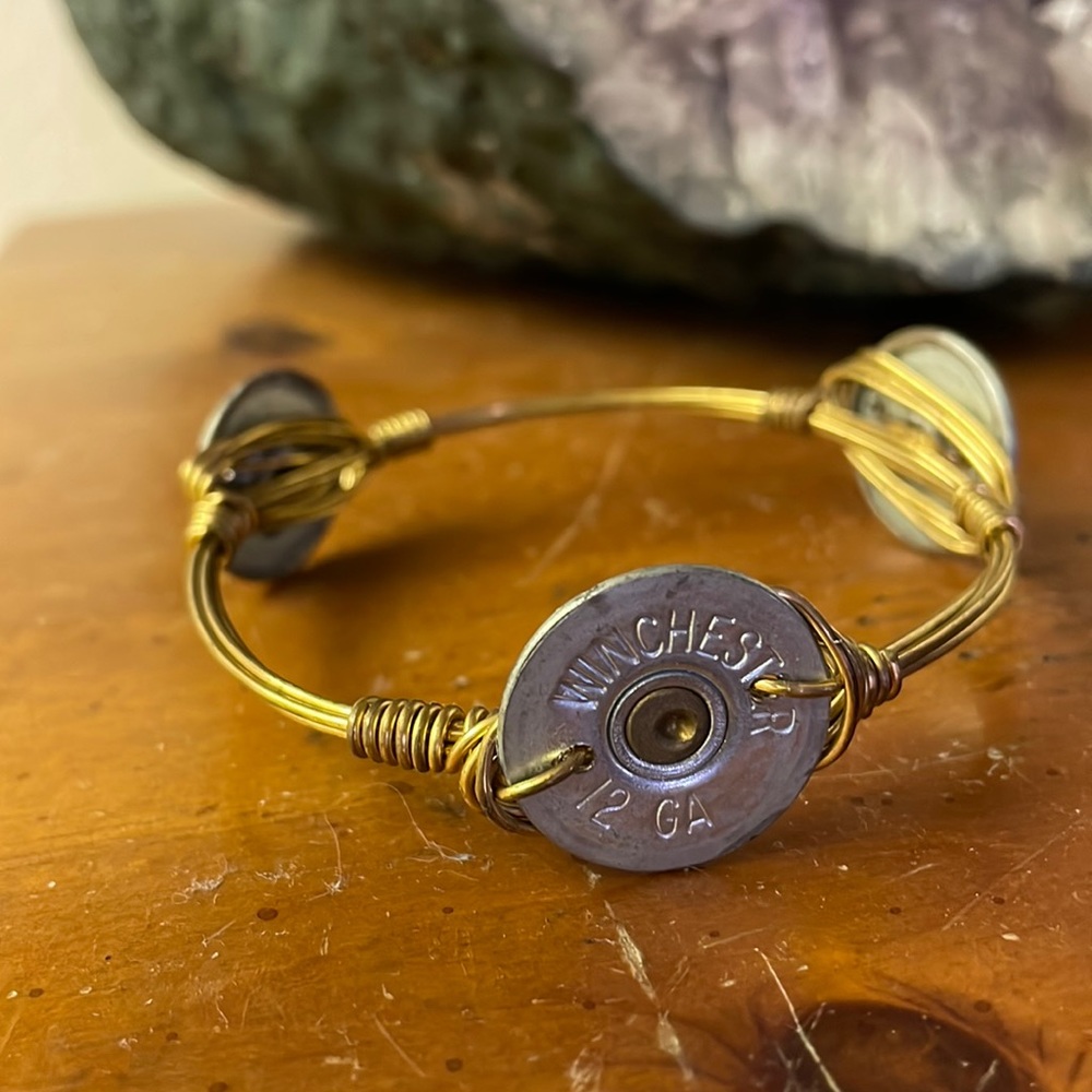 Winchester 12 Gauge round and Wire Bracelet